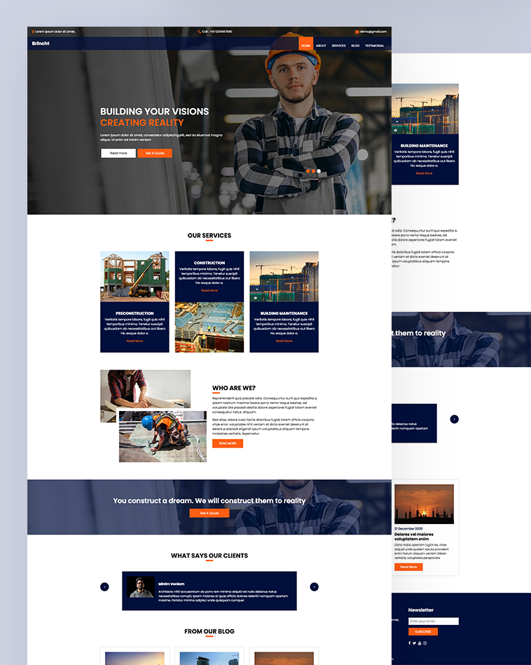 Construction HTML Template Free