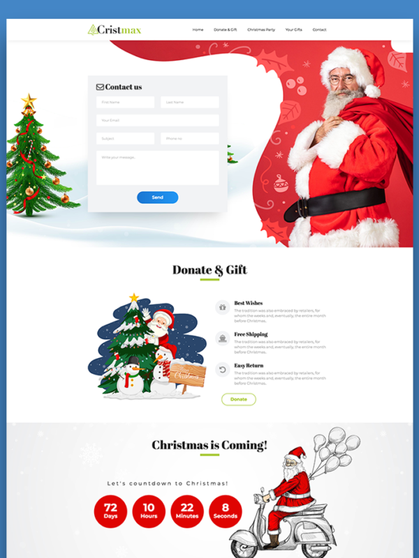 Christmas Landing Website Template