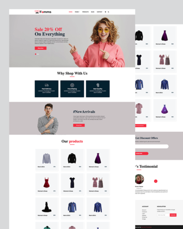 Famms – eCommerce HTML Template Free