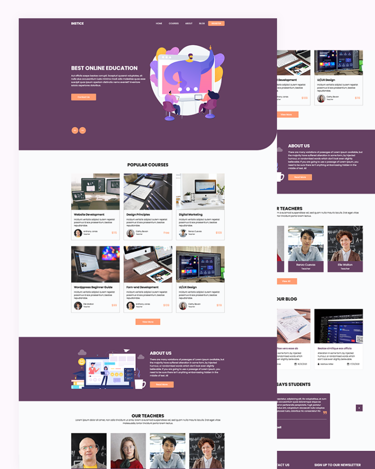 Online Education HTML Template Free Download