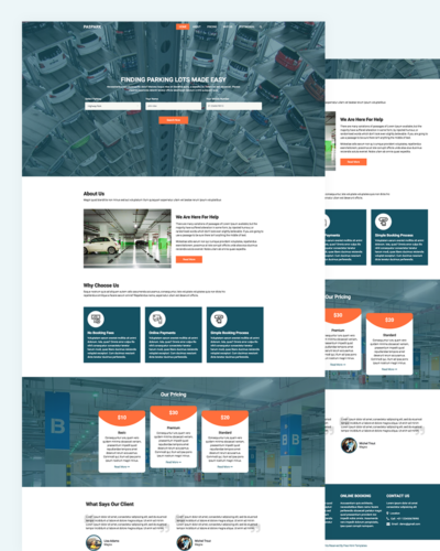 Parking Lots HTML Template Free Download