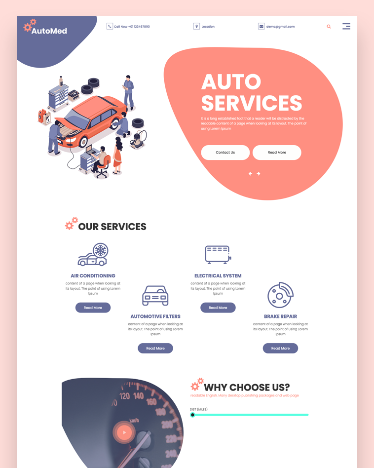 Auto Service HTML Template Free Download