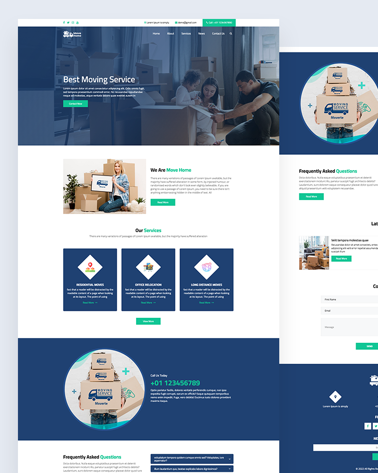 Moving Service Website Template