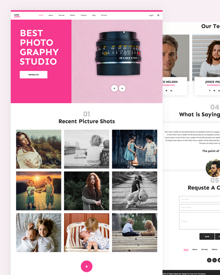 Photography Website Template Free Download