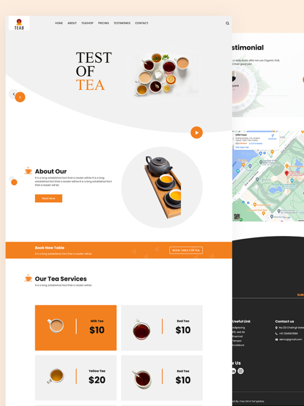 Teab - Tea Shop Website Template 7 teab
