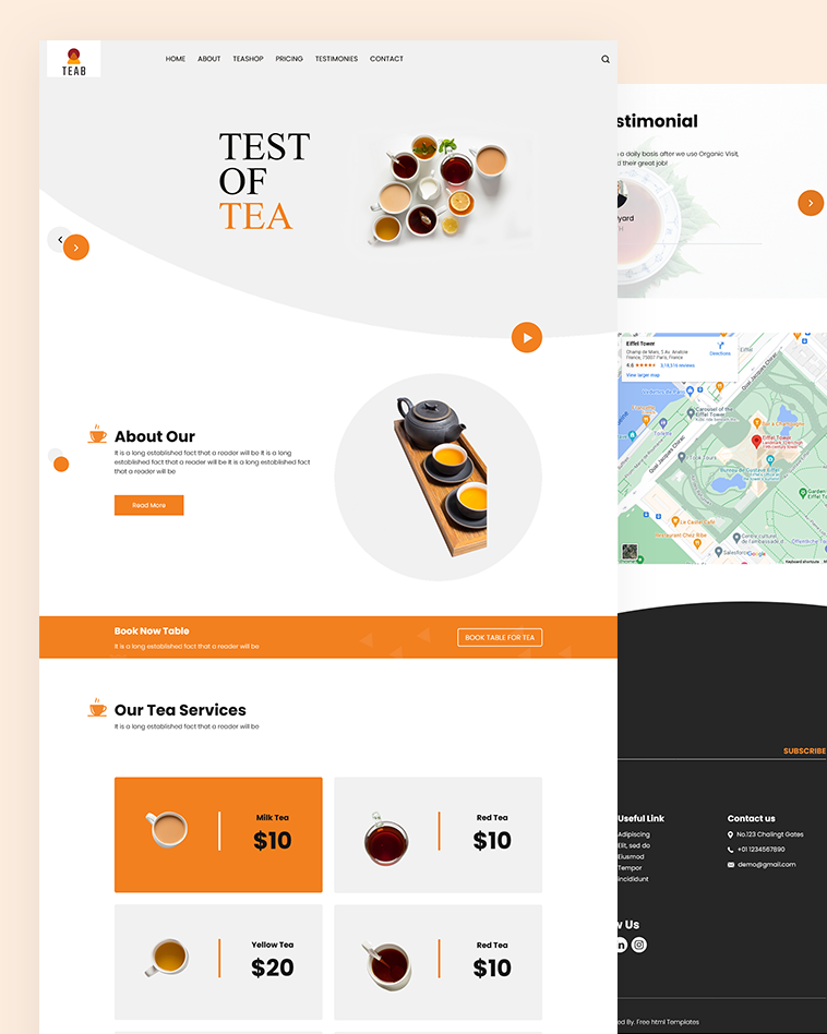 Teab – Tea Shop Website Template
