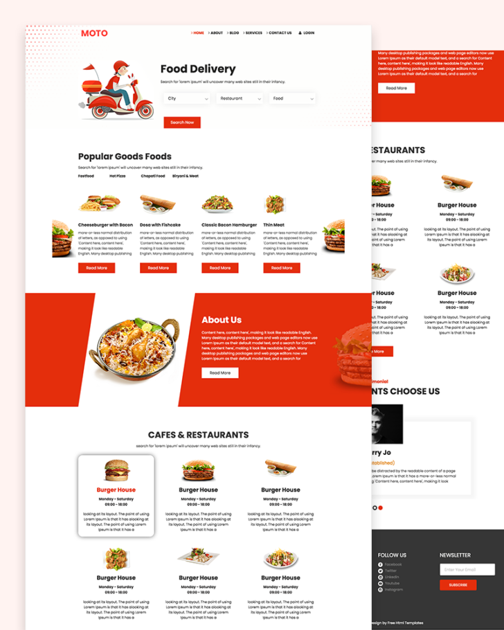 Moto – Food Delivery Website Template