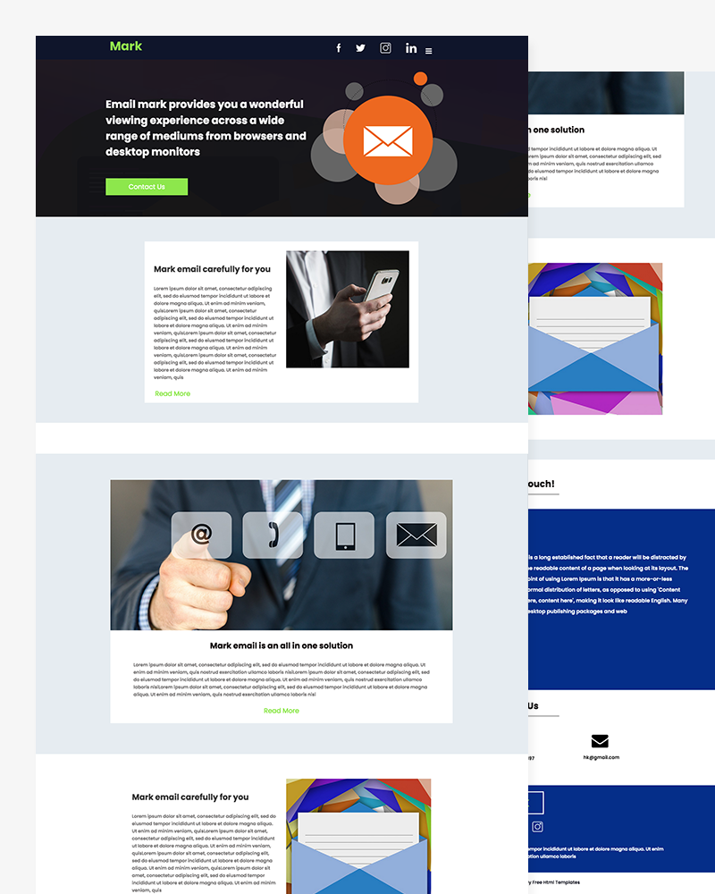 Mark – Newsletter Website template