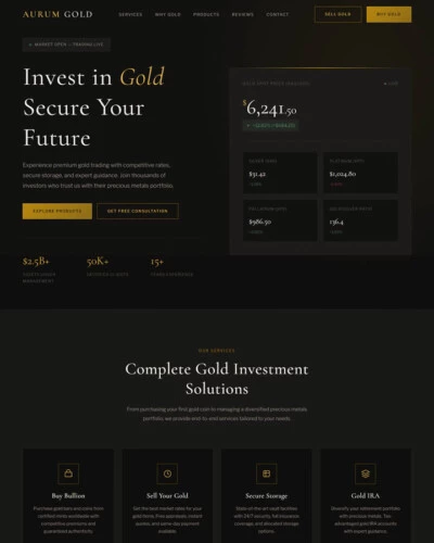 html design aurum gold